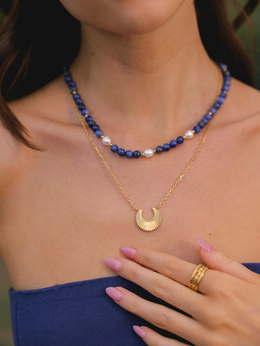 Dawn Pearl Dark Blue Kette