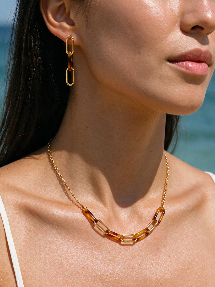 Amber Texture Kette