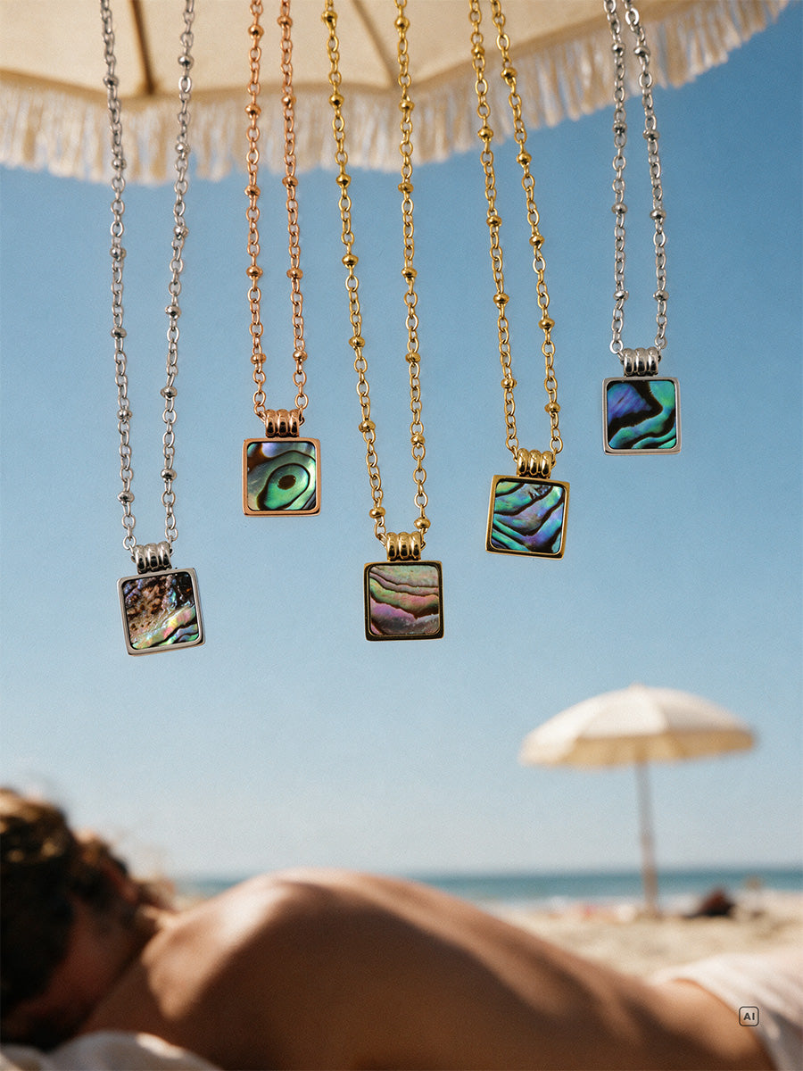 Iridescent Square Kette