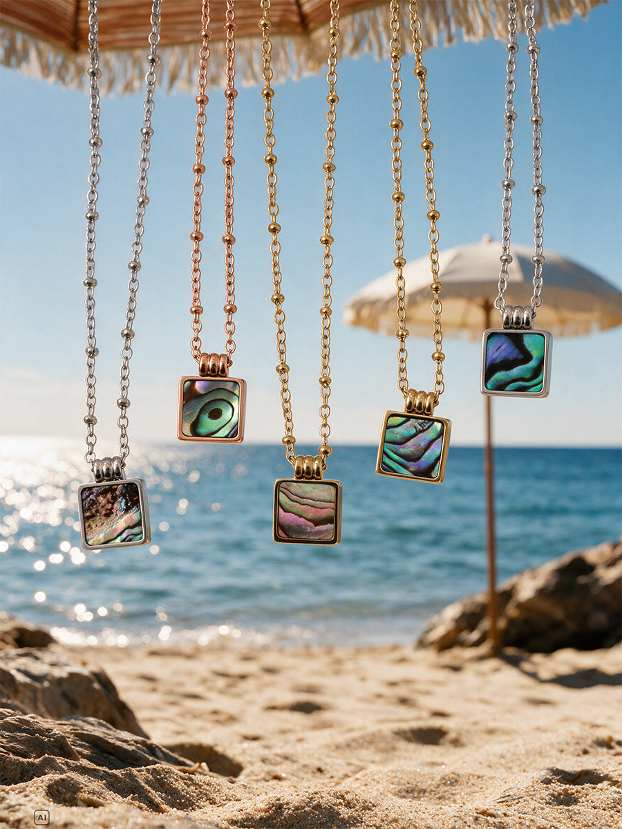 Iridescent Square Kette