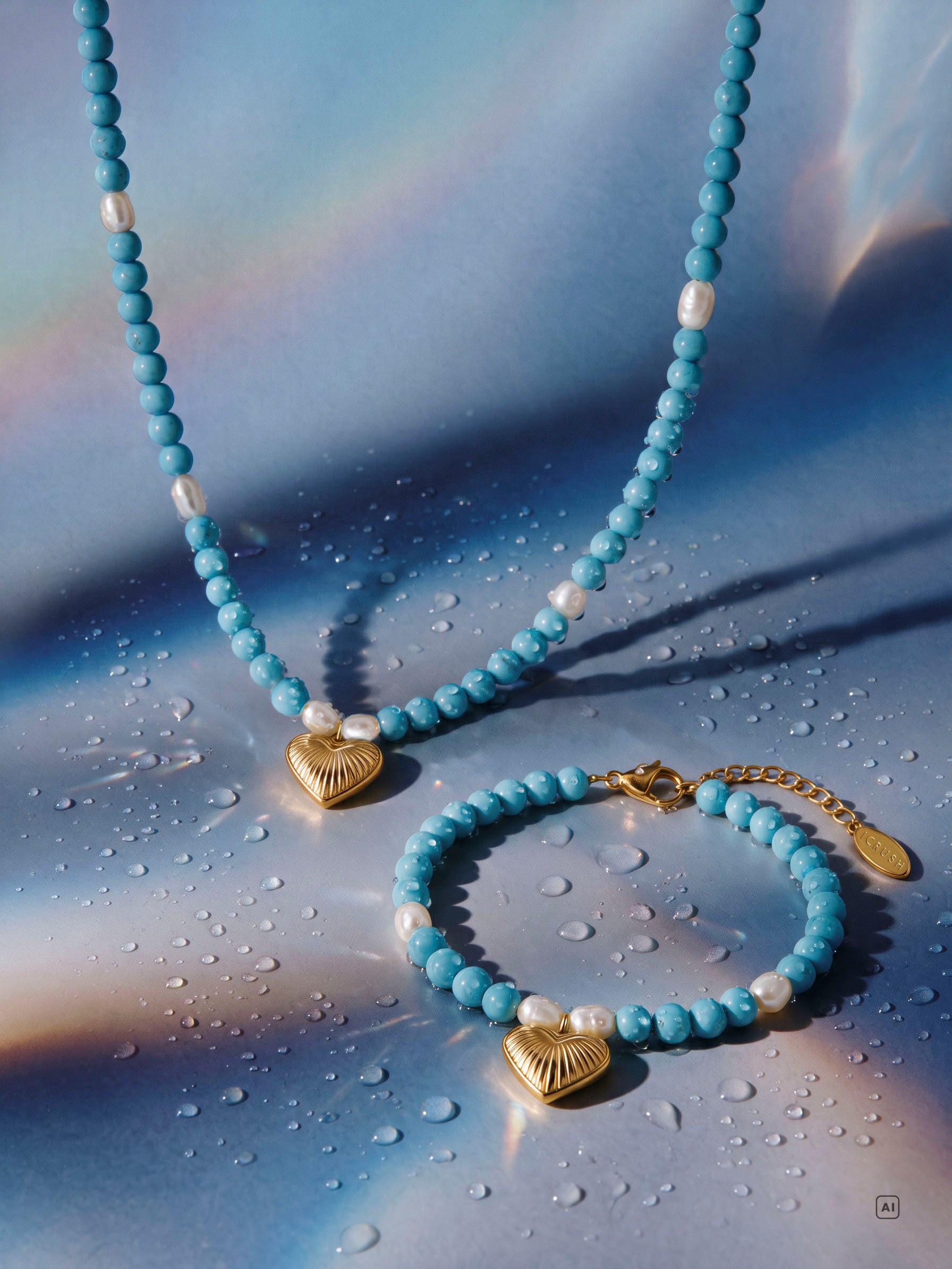 Bead Heart Kette