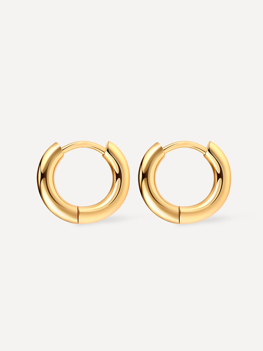 SMOOTH HOOP SMALL OHRRINGE GOLD