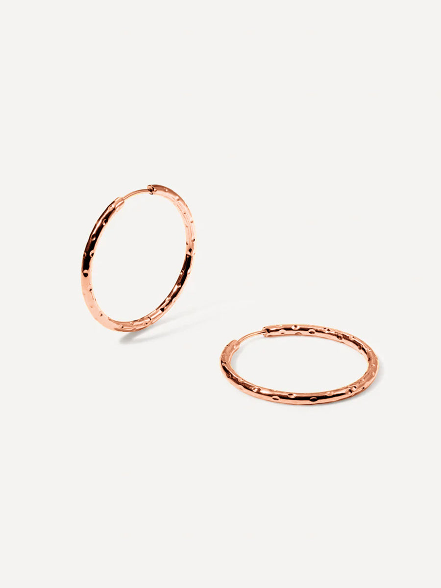 35MM TEXTURED HOOPS LARGE OHRRINGE