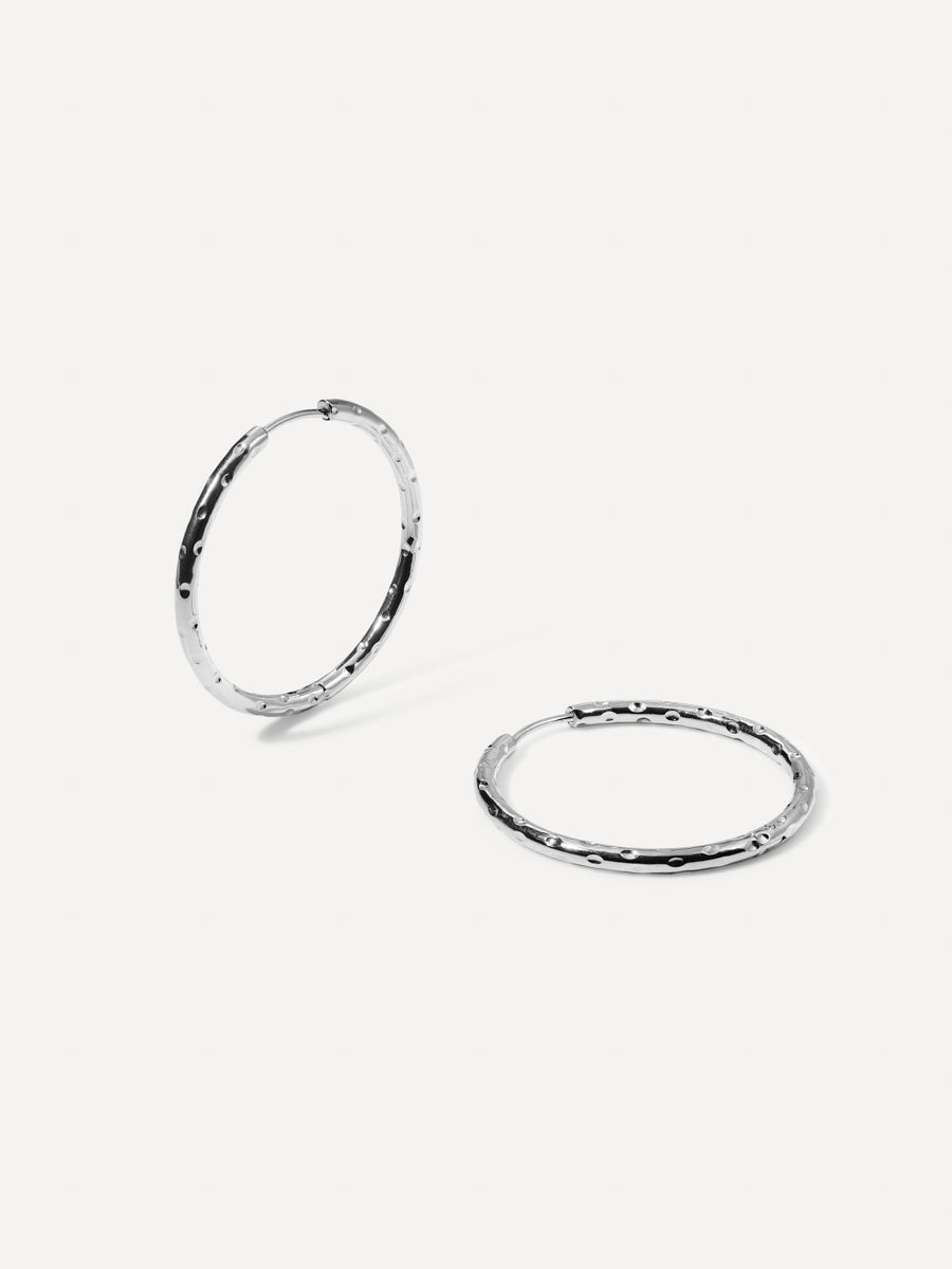 35MM TEXTURED HOOPS LARGE OHRRINGE