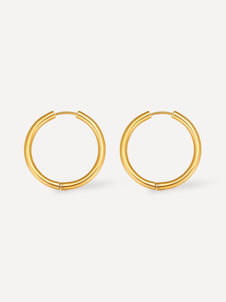 GLOSSY HOOPS OHRRINGE GOLD