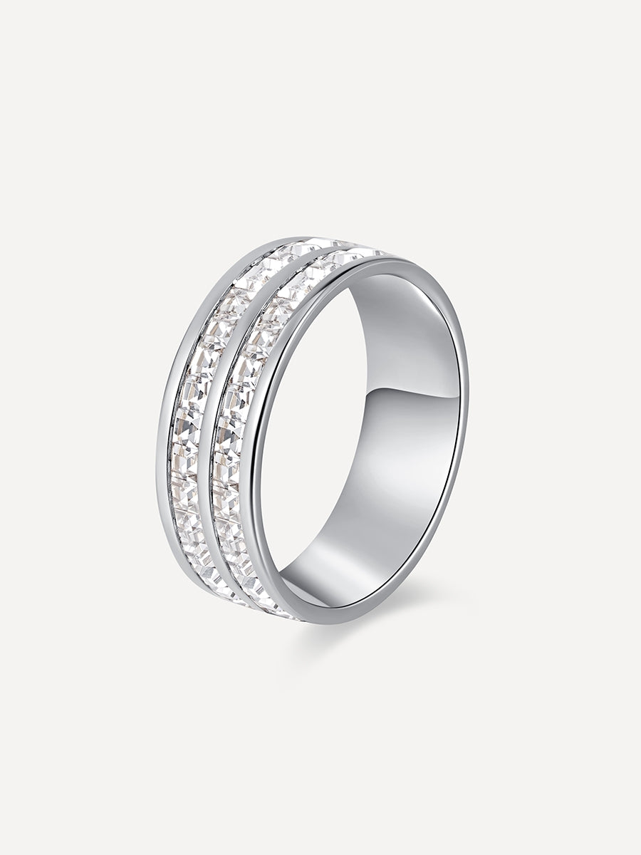 Double Glow Ring Silber - 54