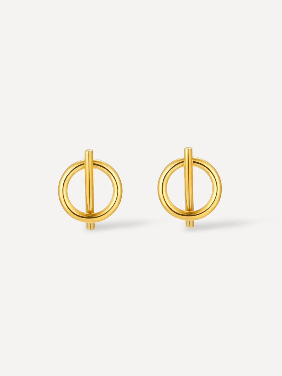 Balanced Ohrstecker Gold