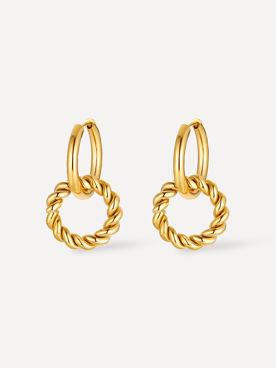 Twirl Hoop Ohrringe Gold