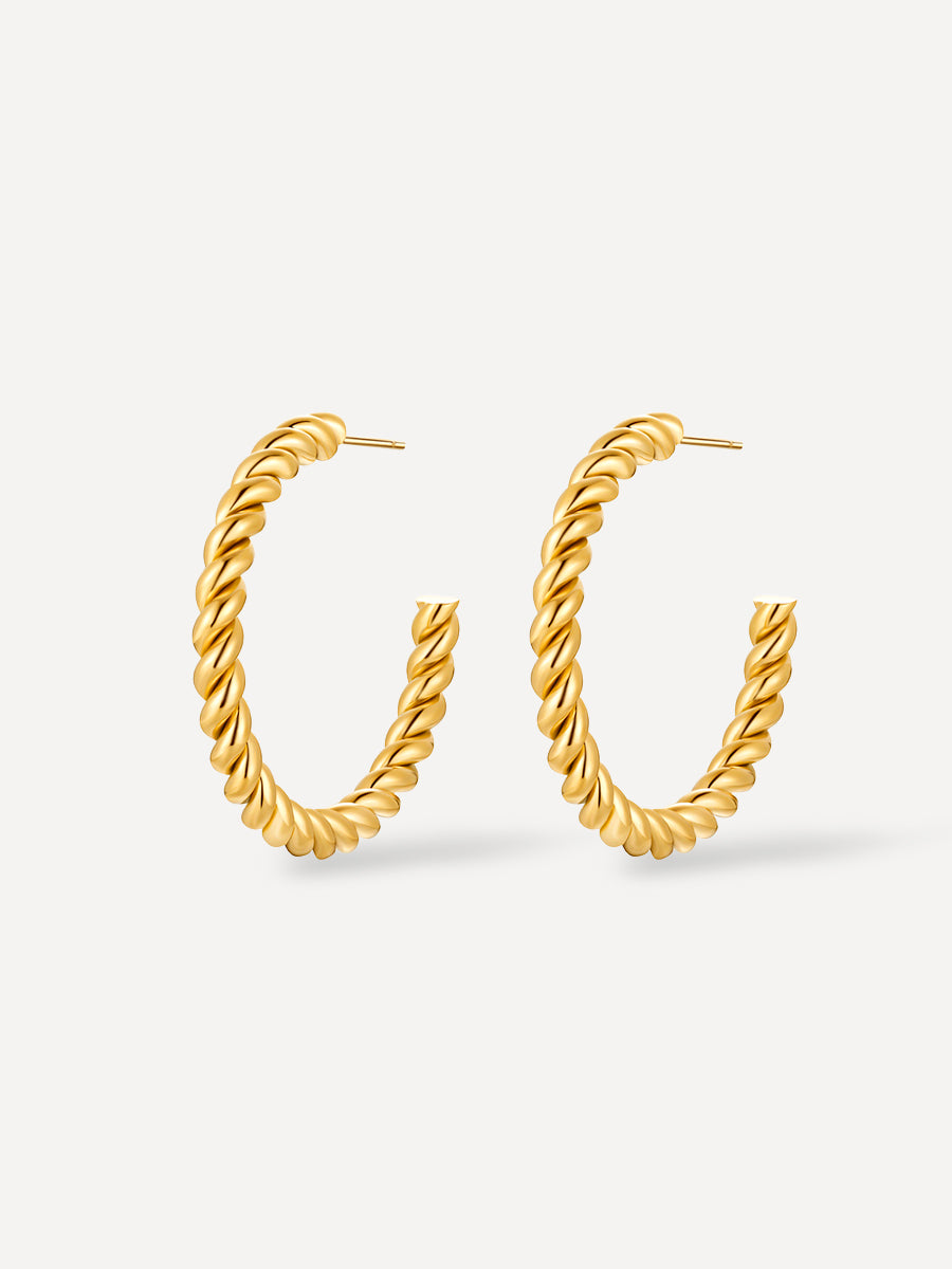 Twirl Large Ohrringe Gold