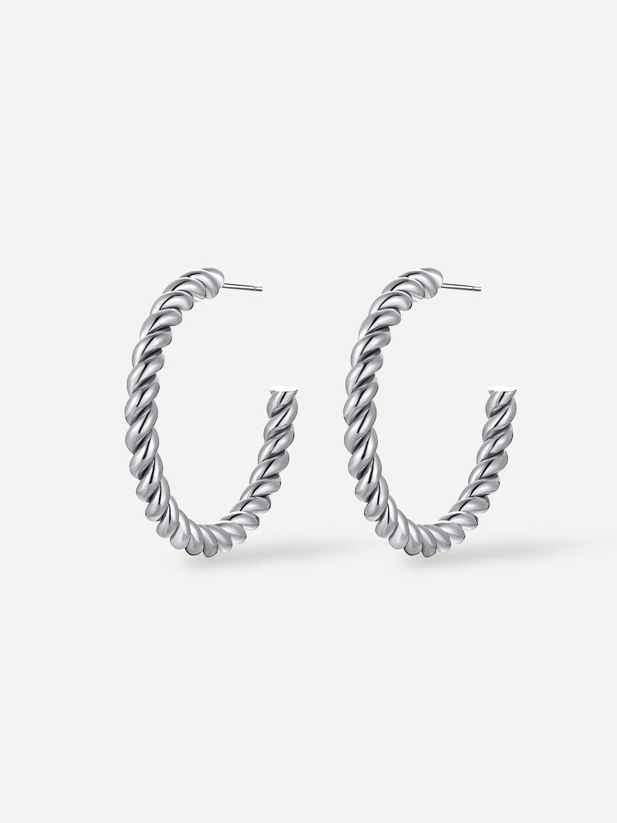 Twirl Large Ohrringe Silber