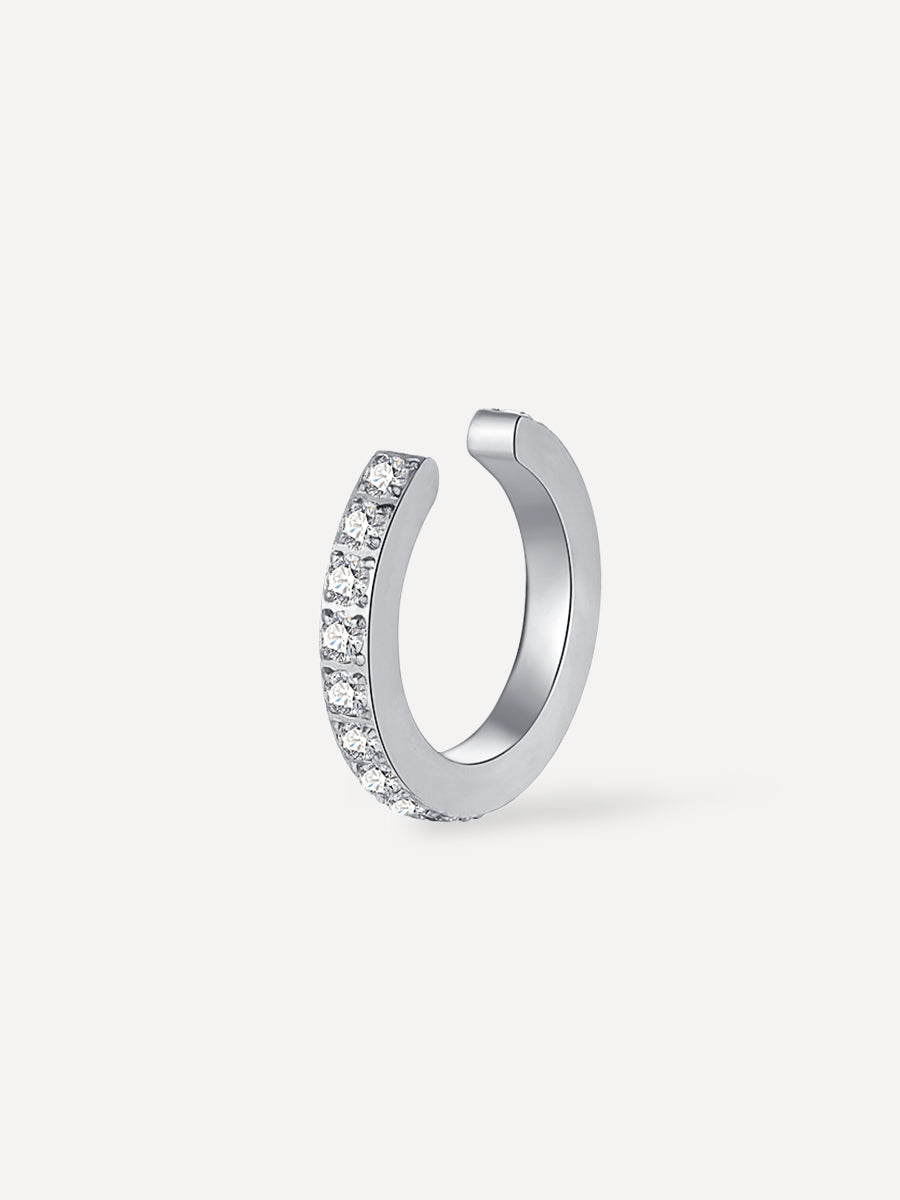 Clear Shine Earcuff Silber