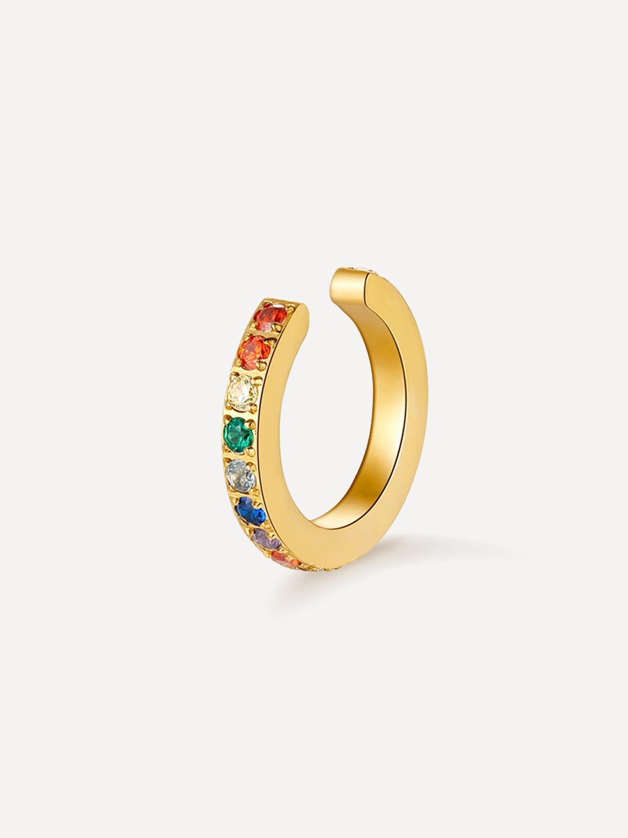 Rainbow Shine Earcuff Gold