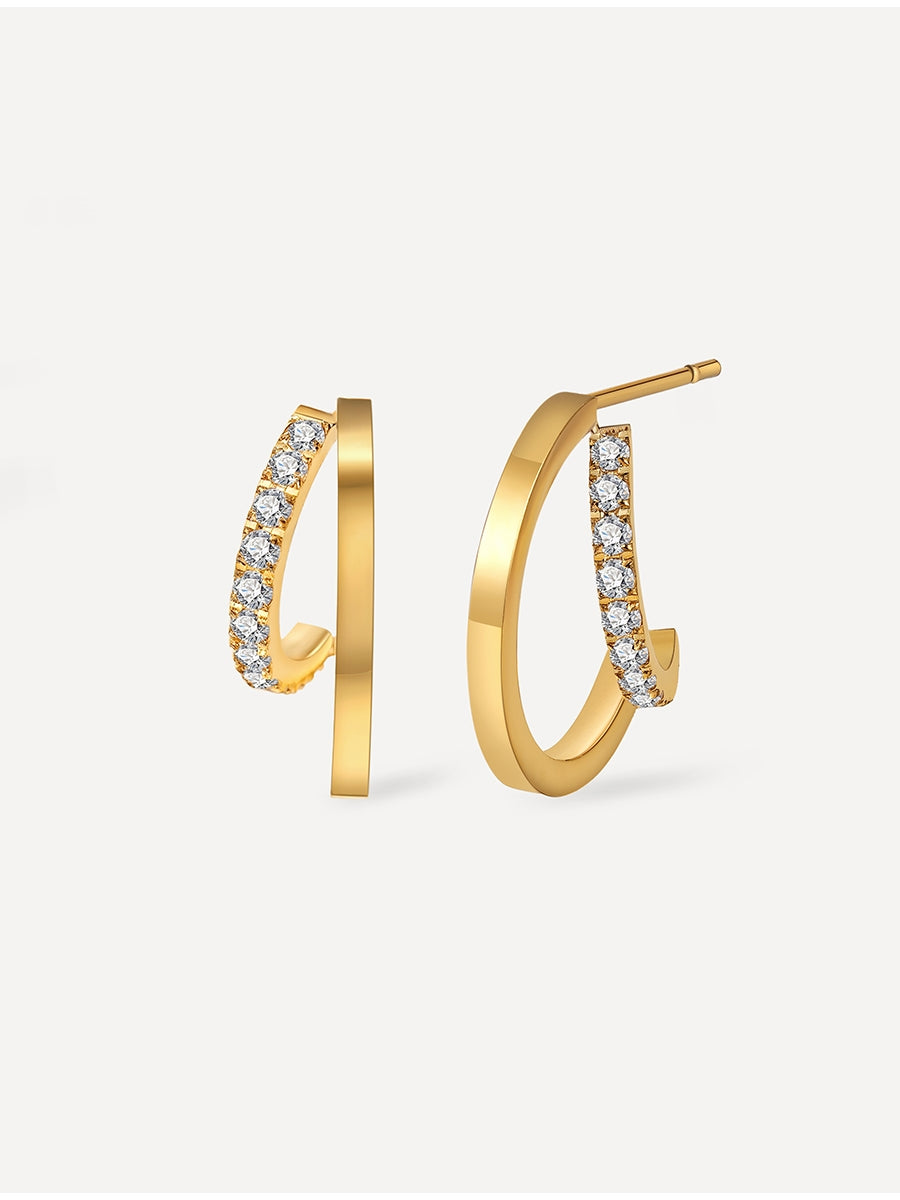 Dual Profusion Ohrringe Gold