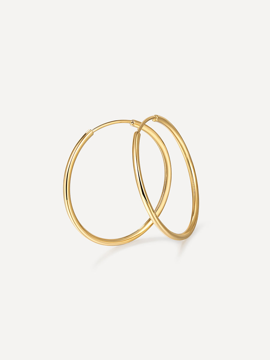 Slim Hoop Large Ohrringe Gold