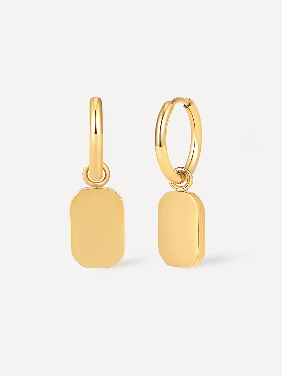 Polygon Drop Ohrringe Gold