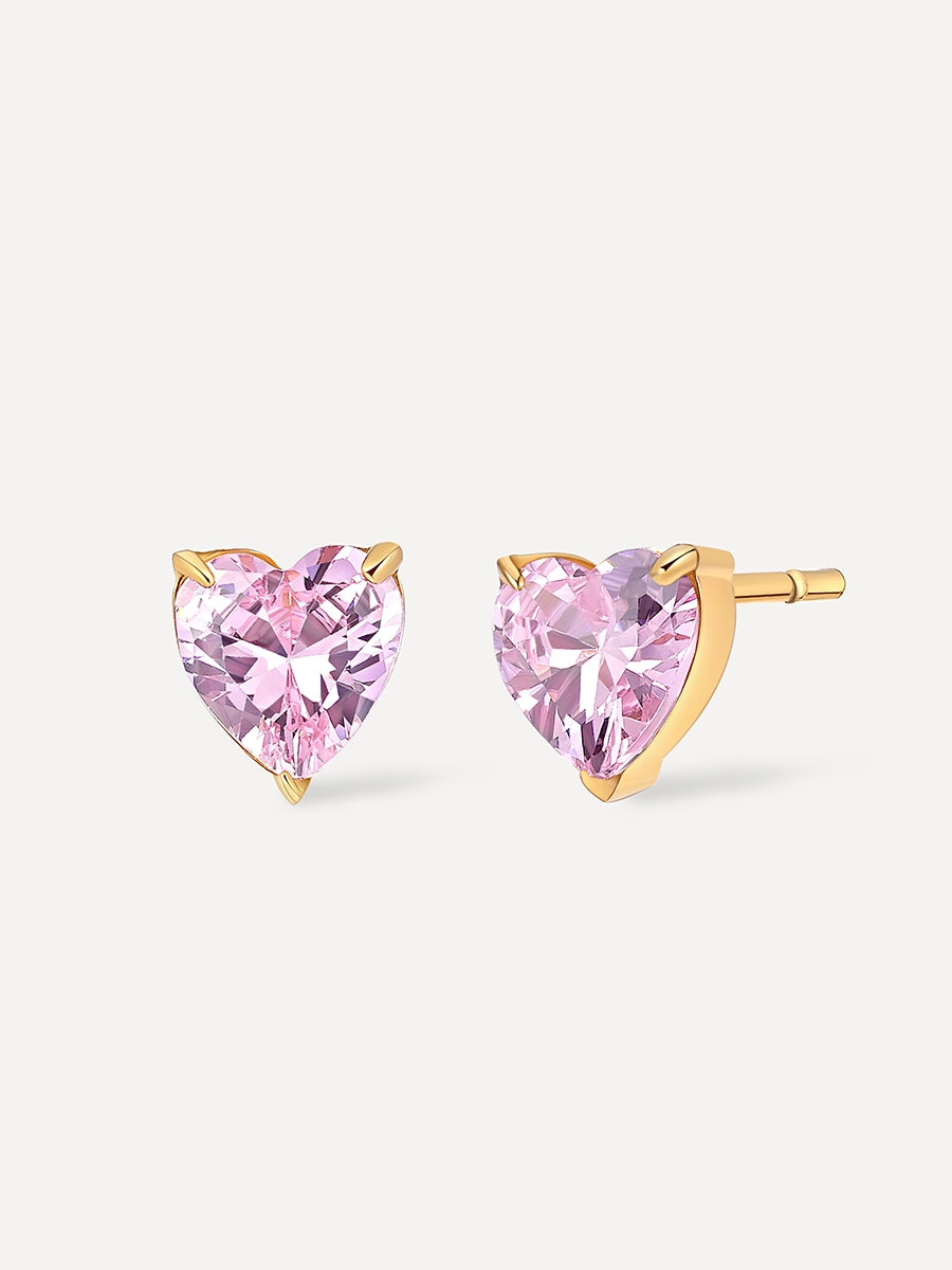 Pink Heart OHRRINGE Gold