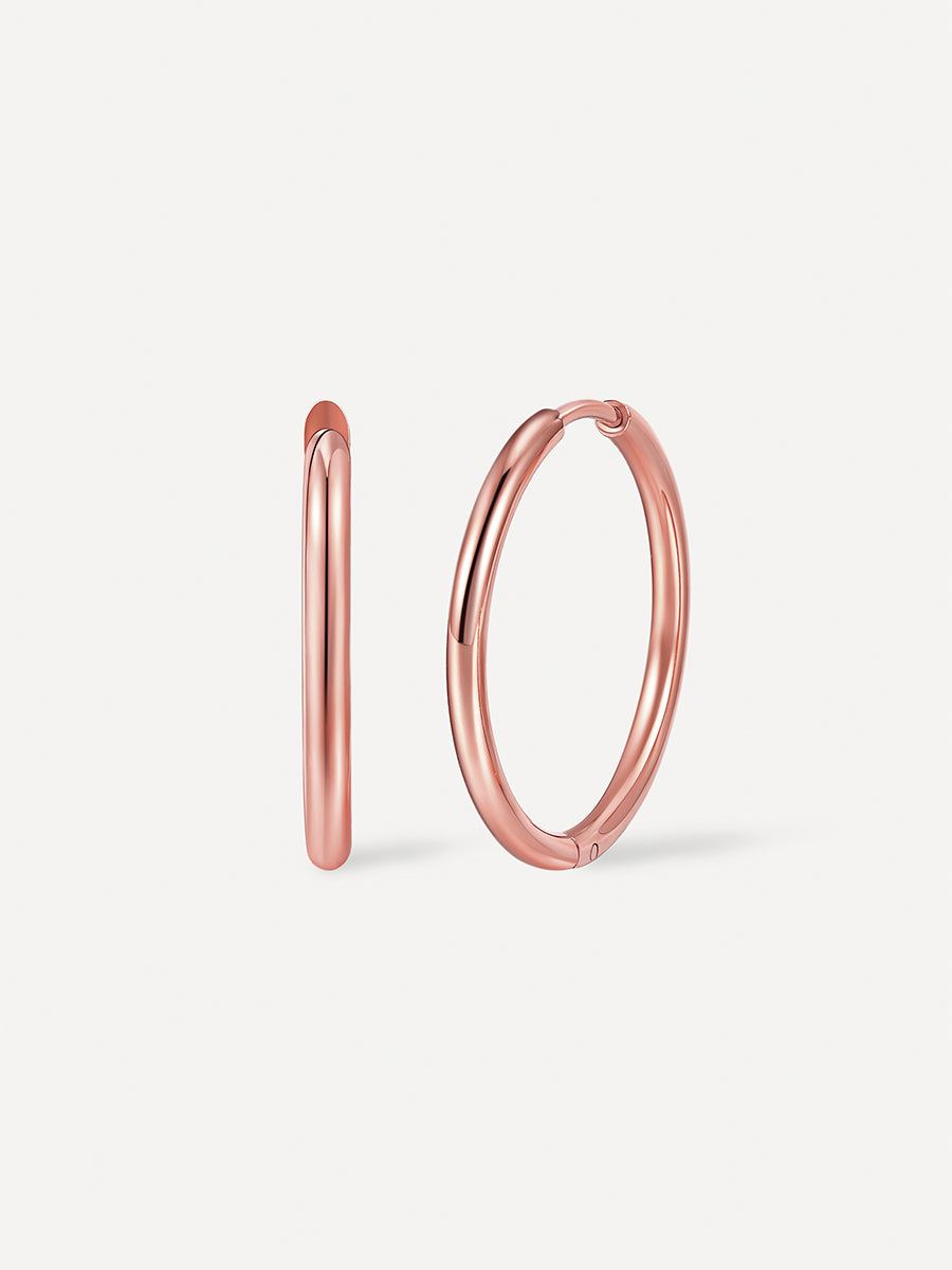 24mm SLIM HOOP MEDIUM Ohrringe Rosegold