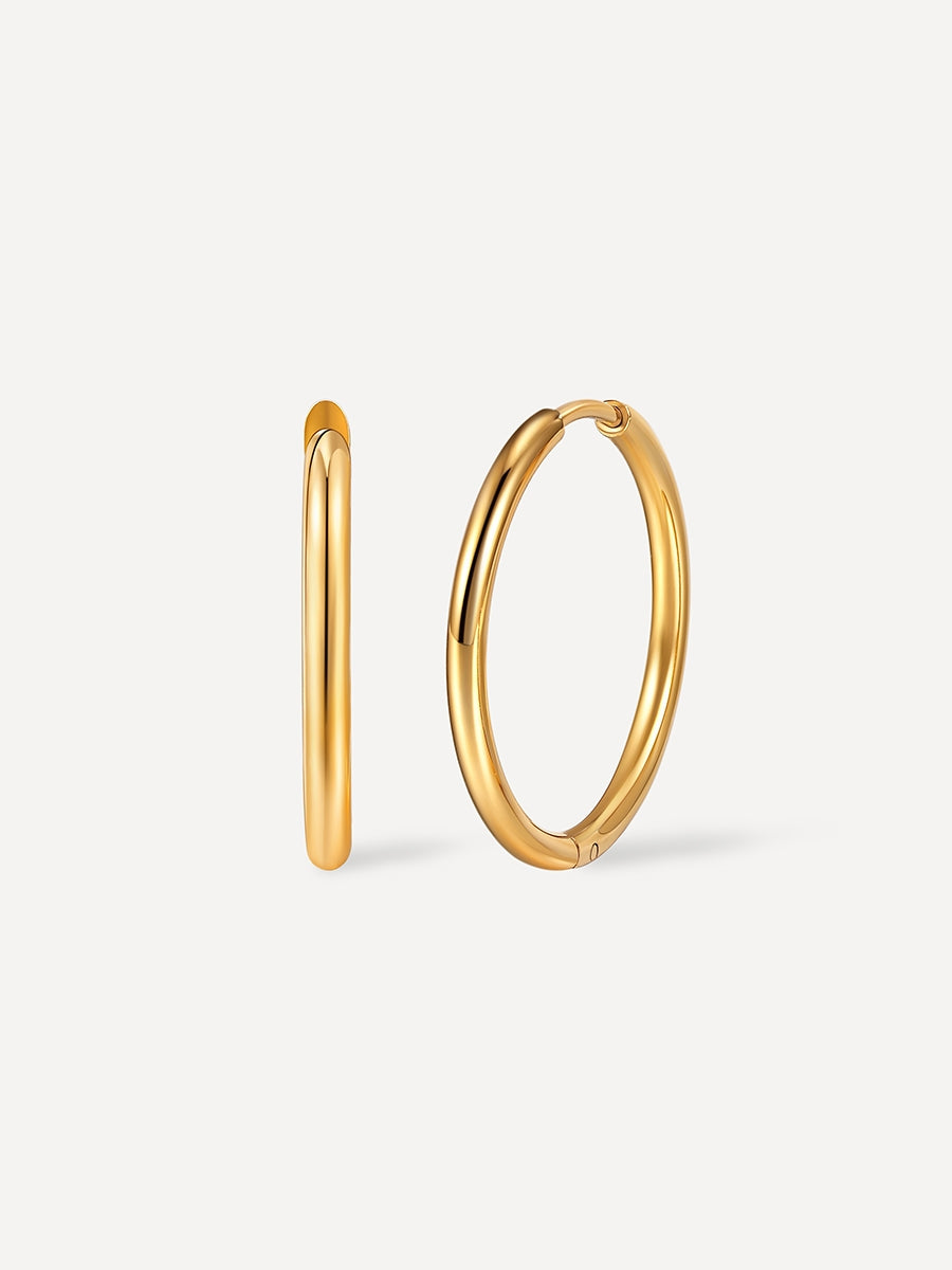 24mm SLIM HOOP MEDIUM OHRRINGE GOLD