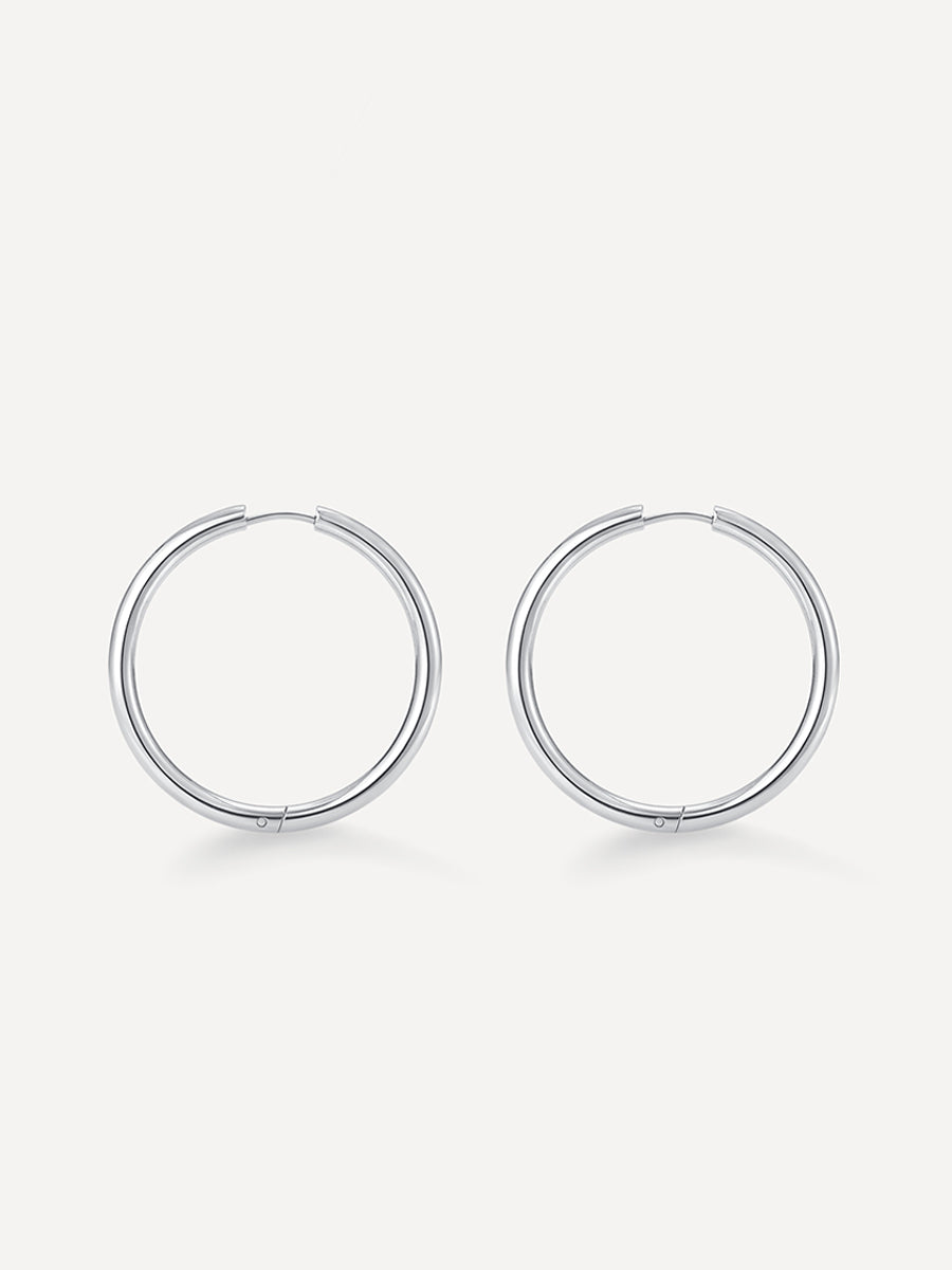 Classic Hoop OHRRINGE Silber