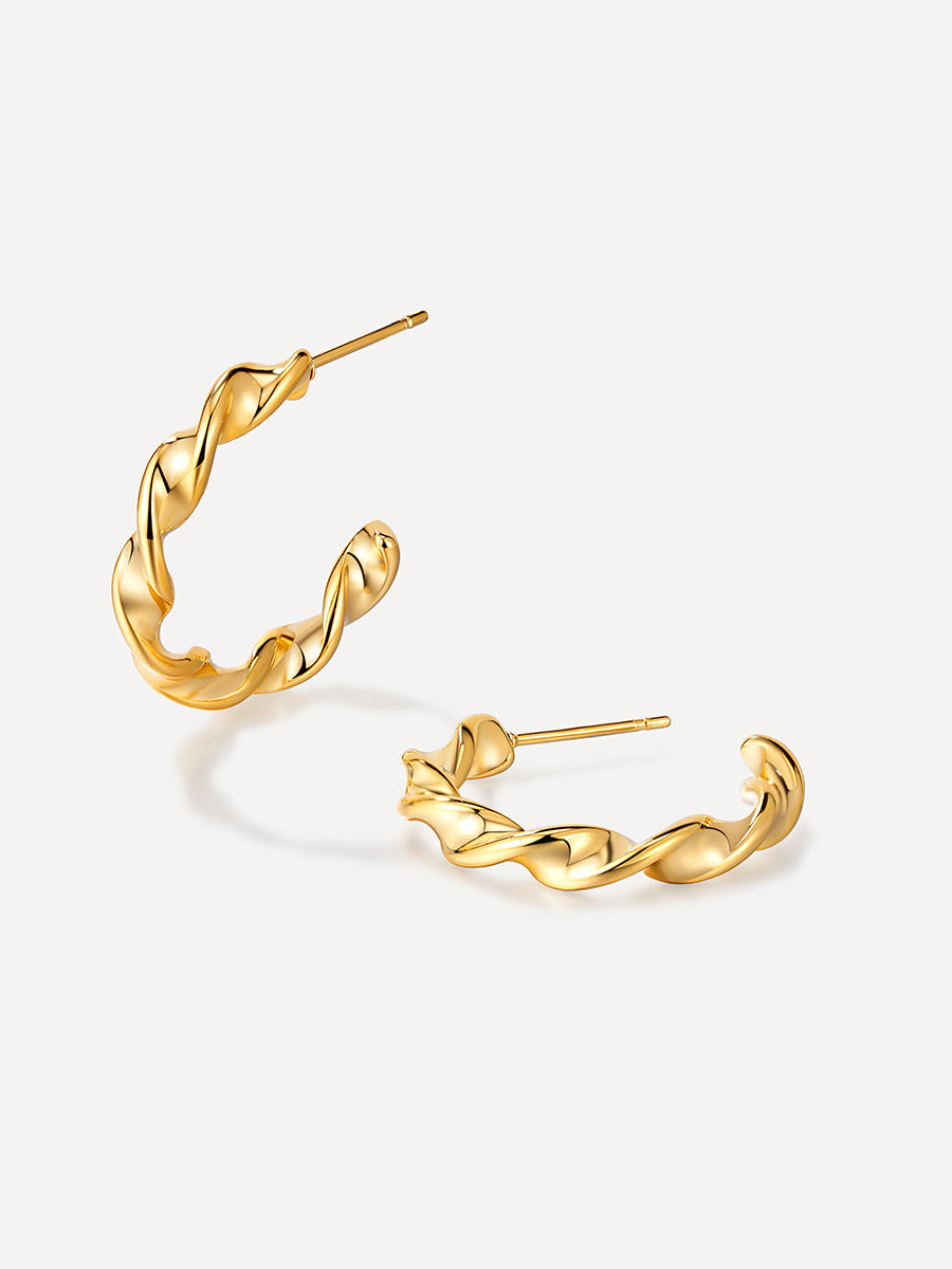 FINE TWIST OHRRINGE GOLD