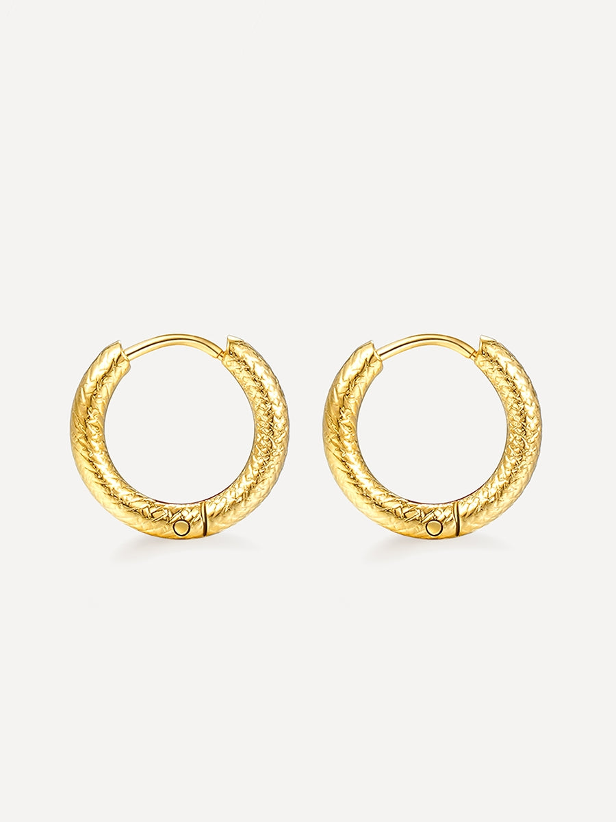 Snake Skin Ohrringe Small Gold