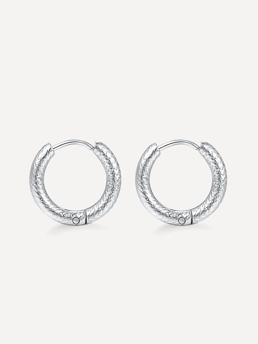 Snake Skin Ohrringe Small Silber