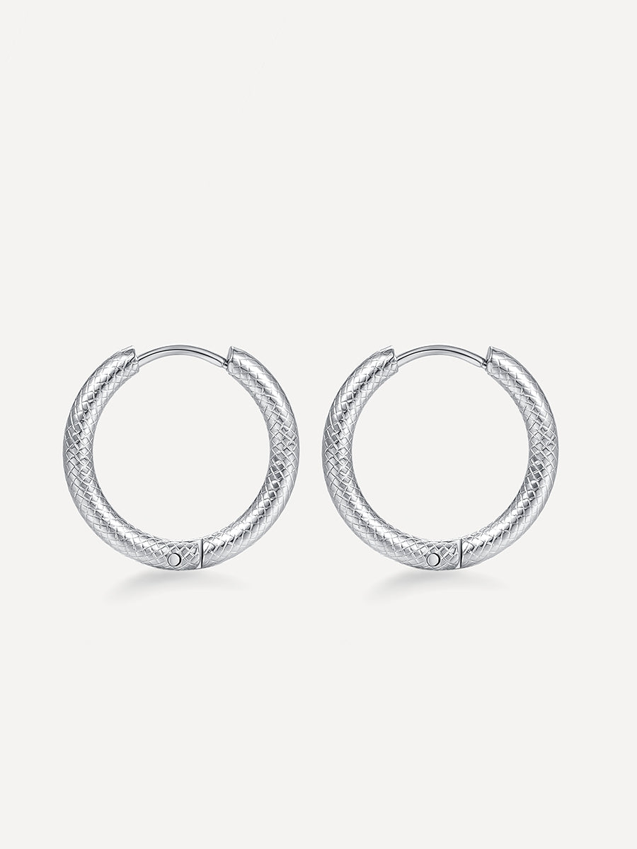 Snake Skin Ohrringe Silber