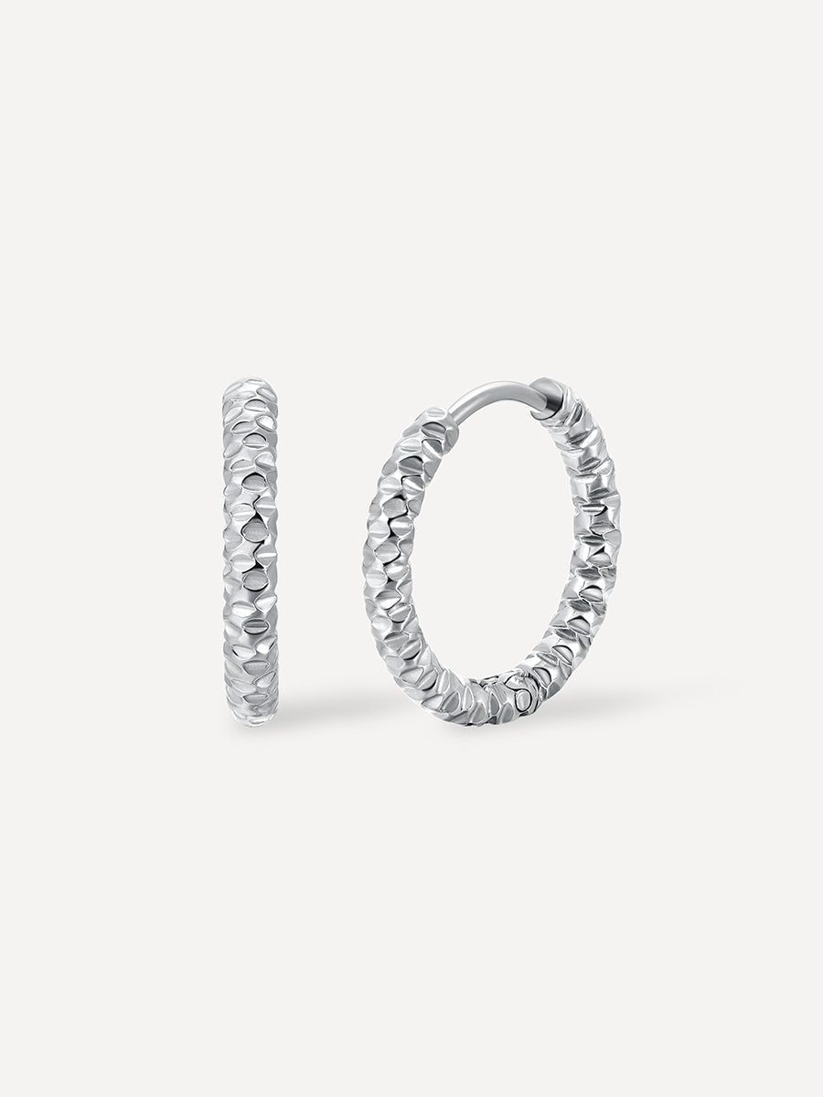 Spark Hoop Ohrringe Silber