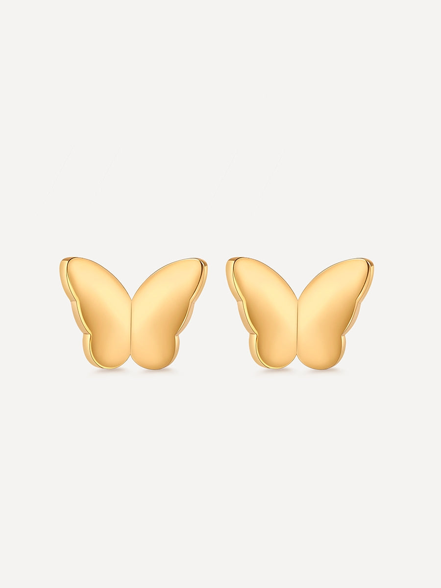 Simple Butterfly Ohrringe Gold