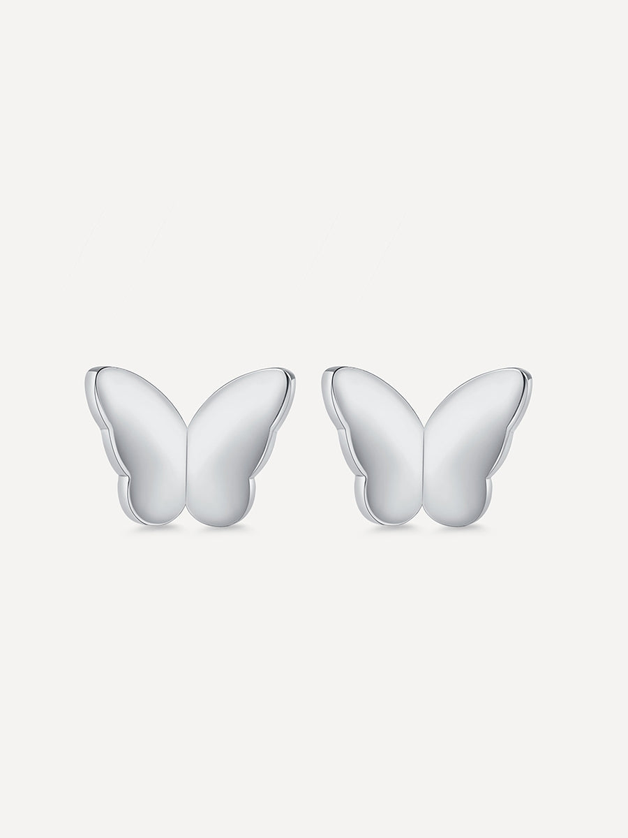 Simple Butterfly Ohrringe Silber