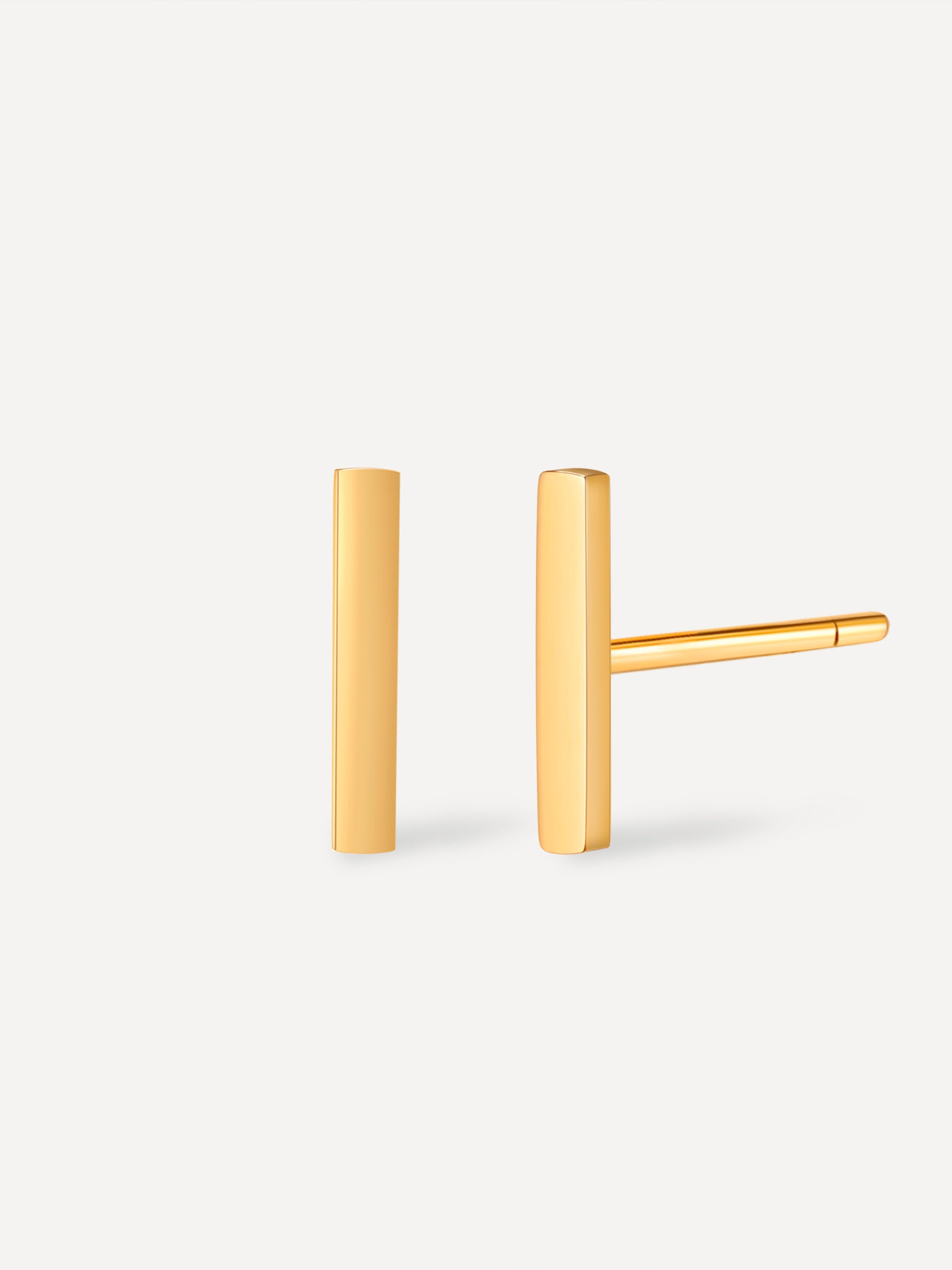 Simple Cylinder Ohrringe Gold