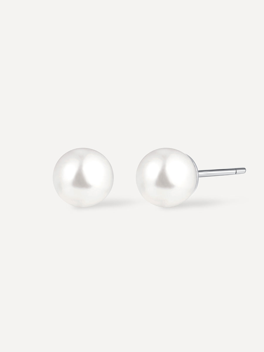 Simple Pearl Ohrringe Silber