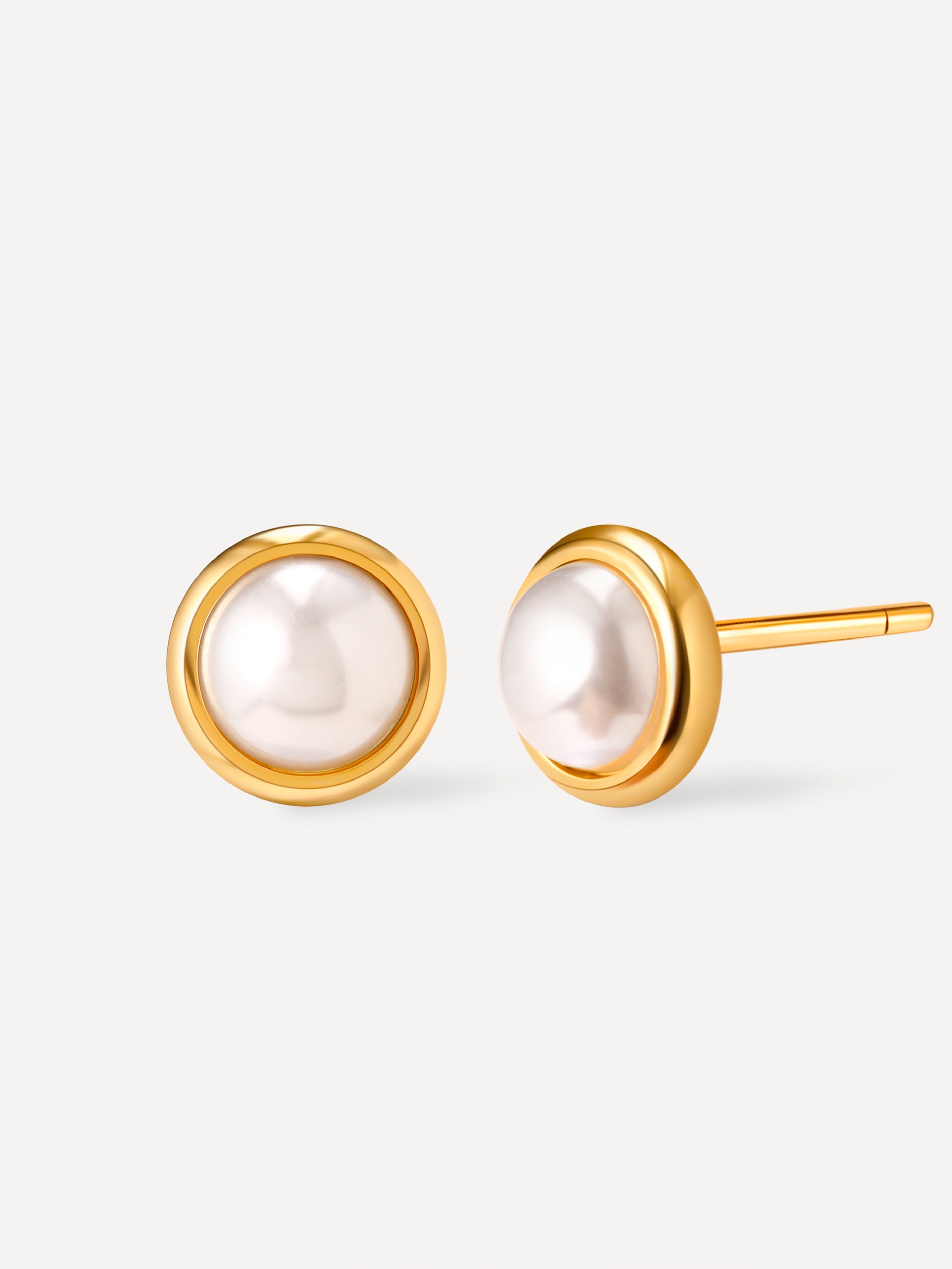 All-match Pearl Ohrringe Gold