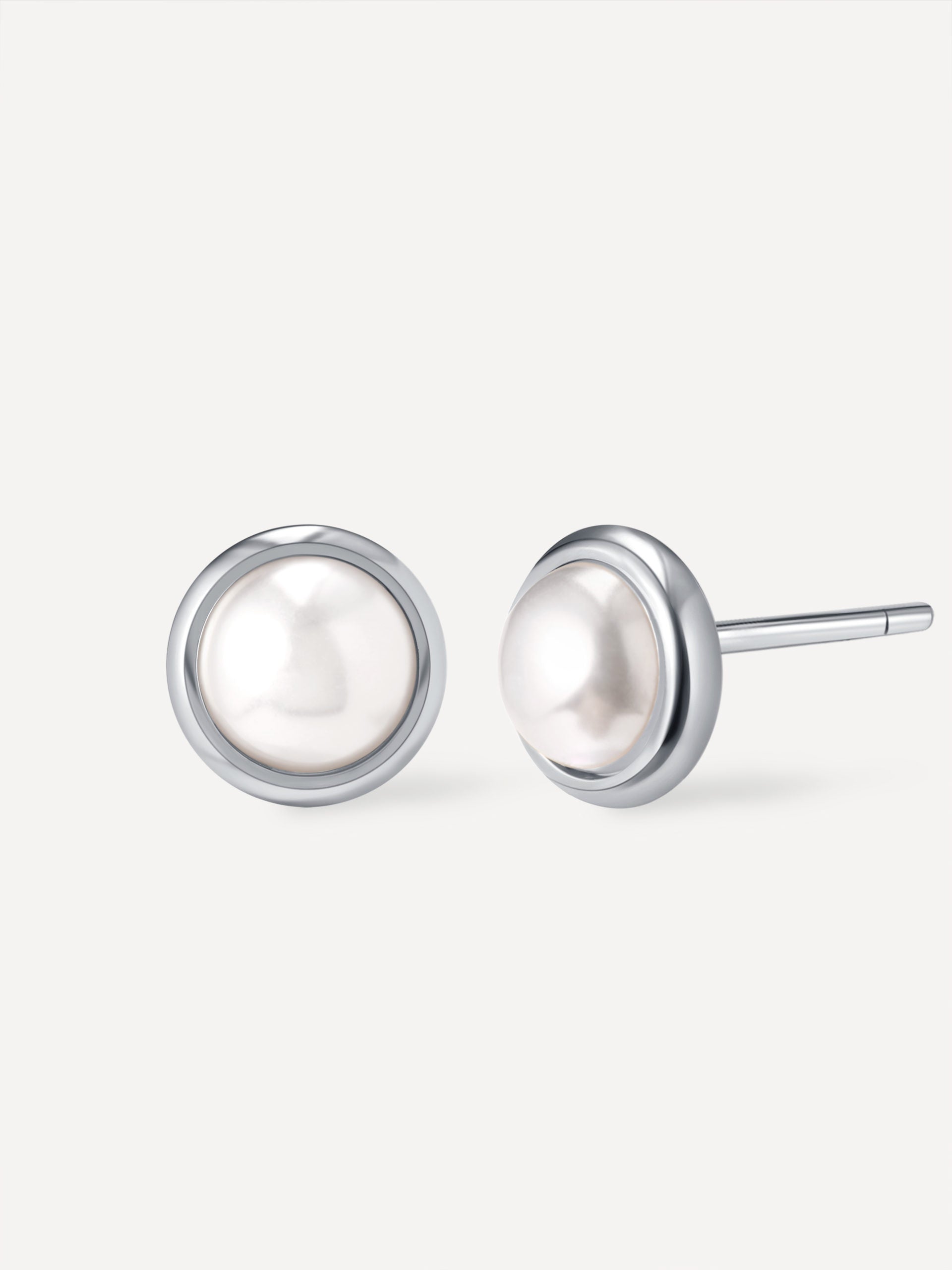 All-match Pearl Ohrringe Silber