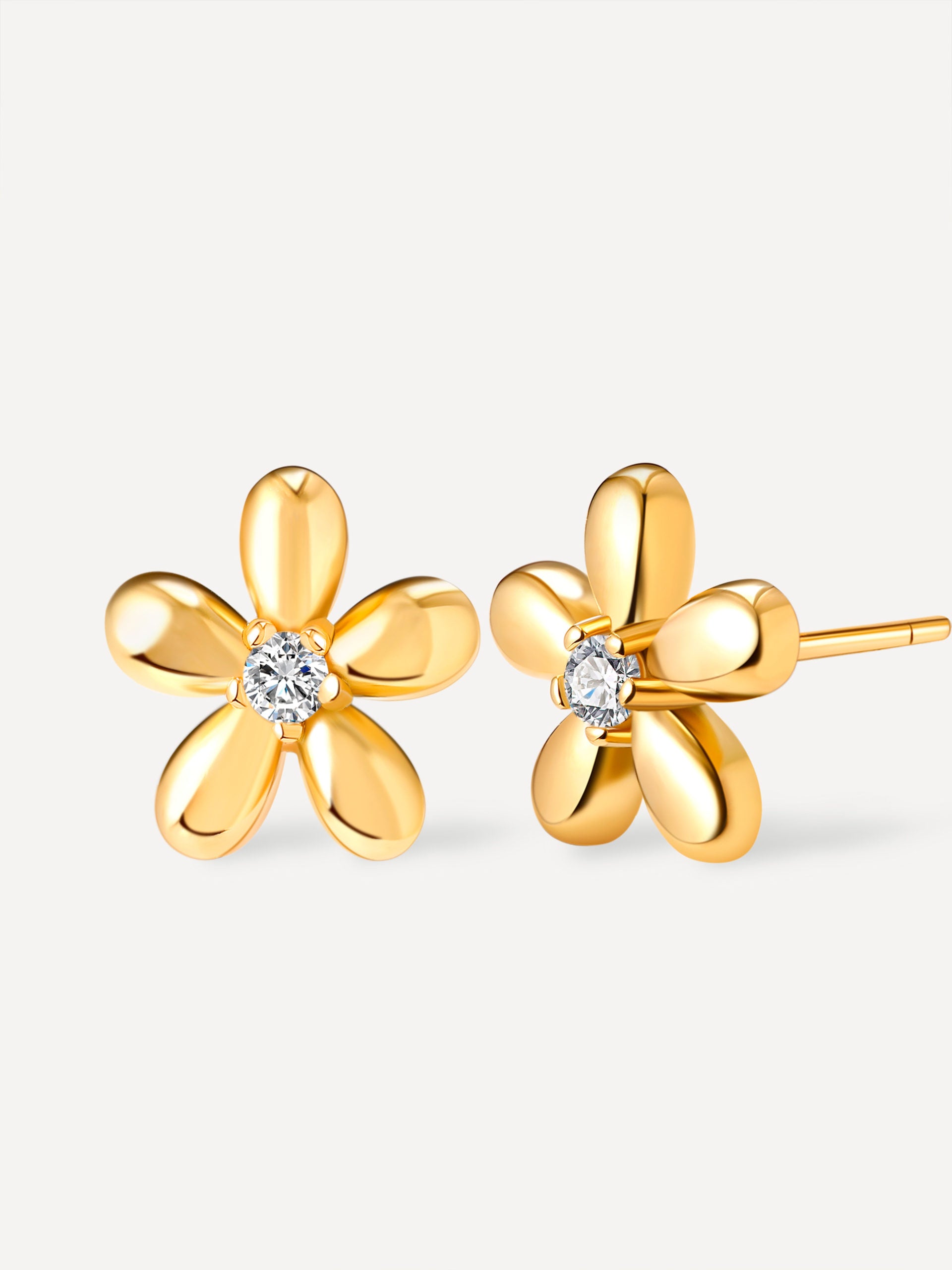 Simple Flower Ohrringe Gold