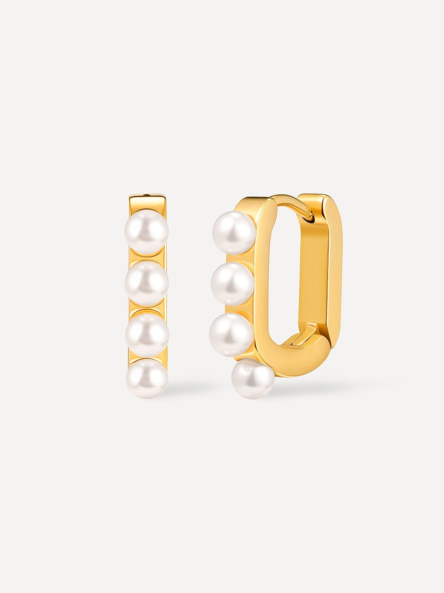 Spherical Art Pearls Ohrringe Gold
