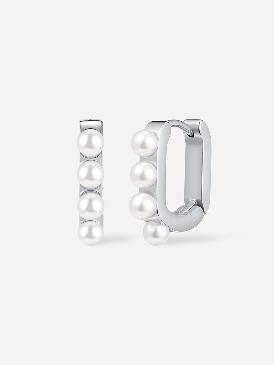 Spherical Art Pearls Ohrringe Silber