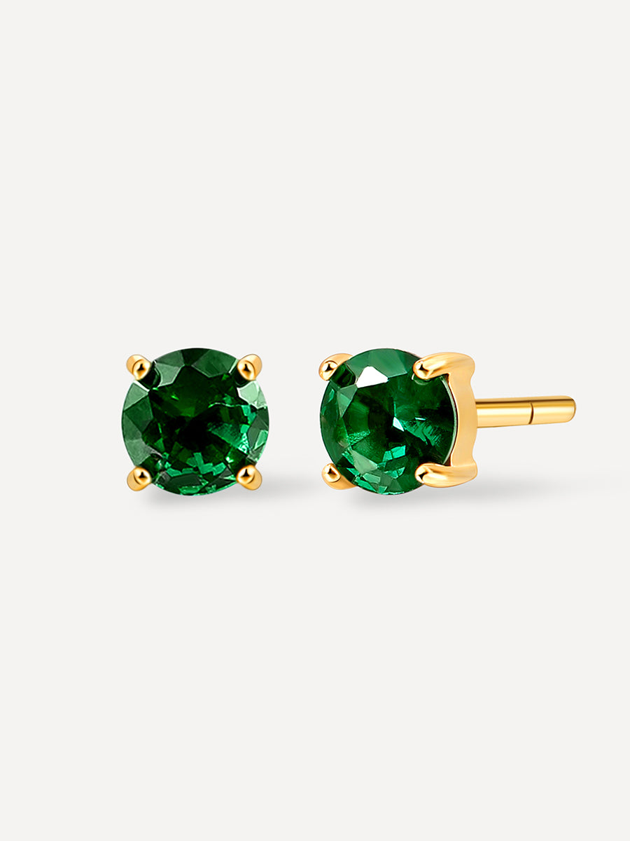 Green Ohrstecker Gold
