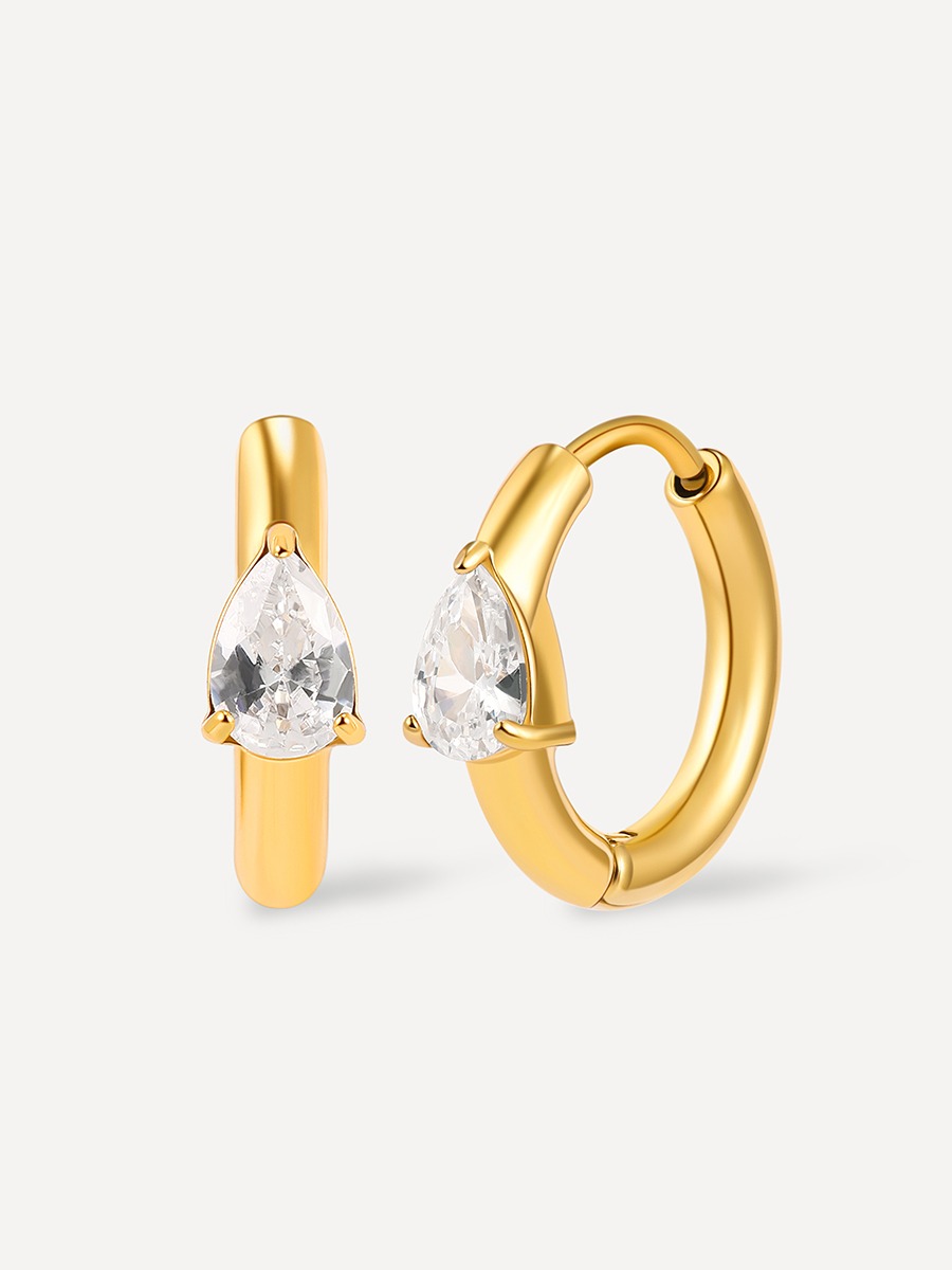 Lustrous Drop Ohrringe Gold