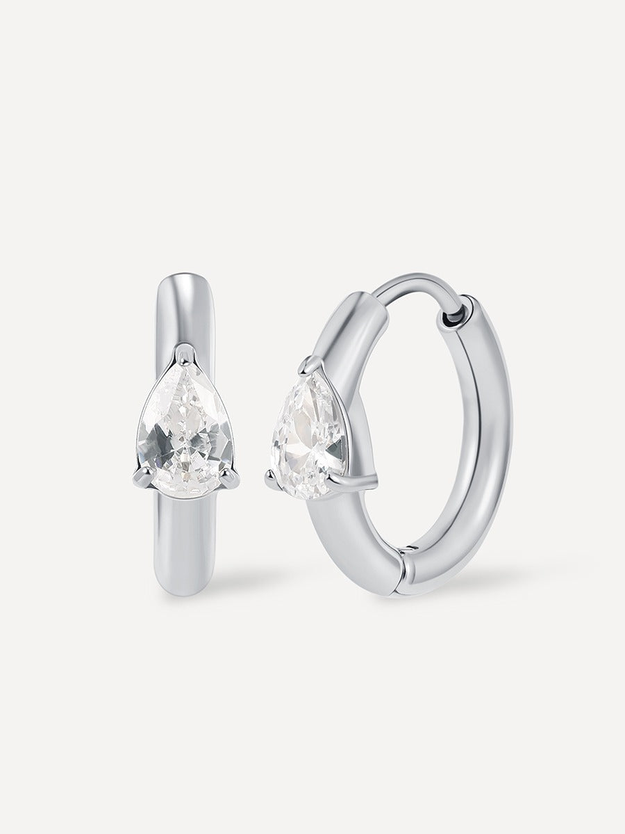 Lustrous Drop Ohrringe Silber