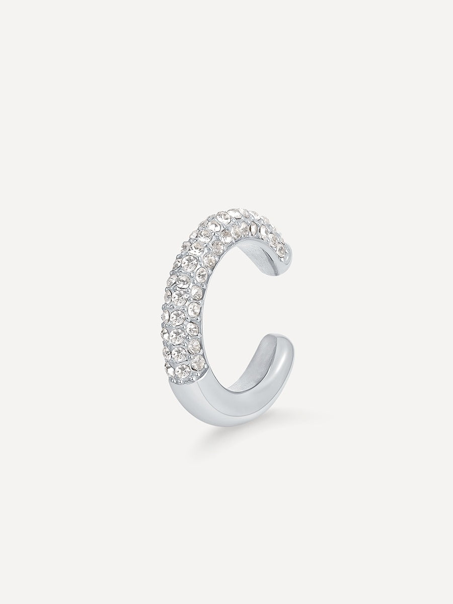 Interstellar Glow Earcuff Silber