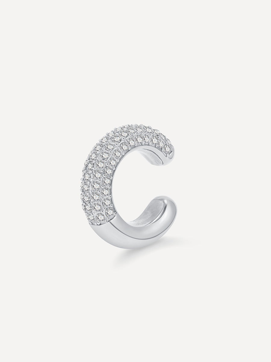 Interstellar Glow Large Earcuff Silber