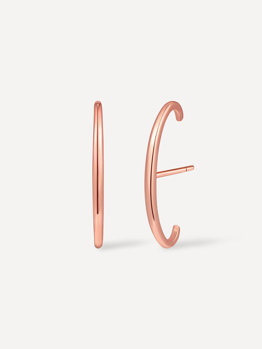 C-Shape Ohrringe Rosegold