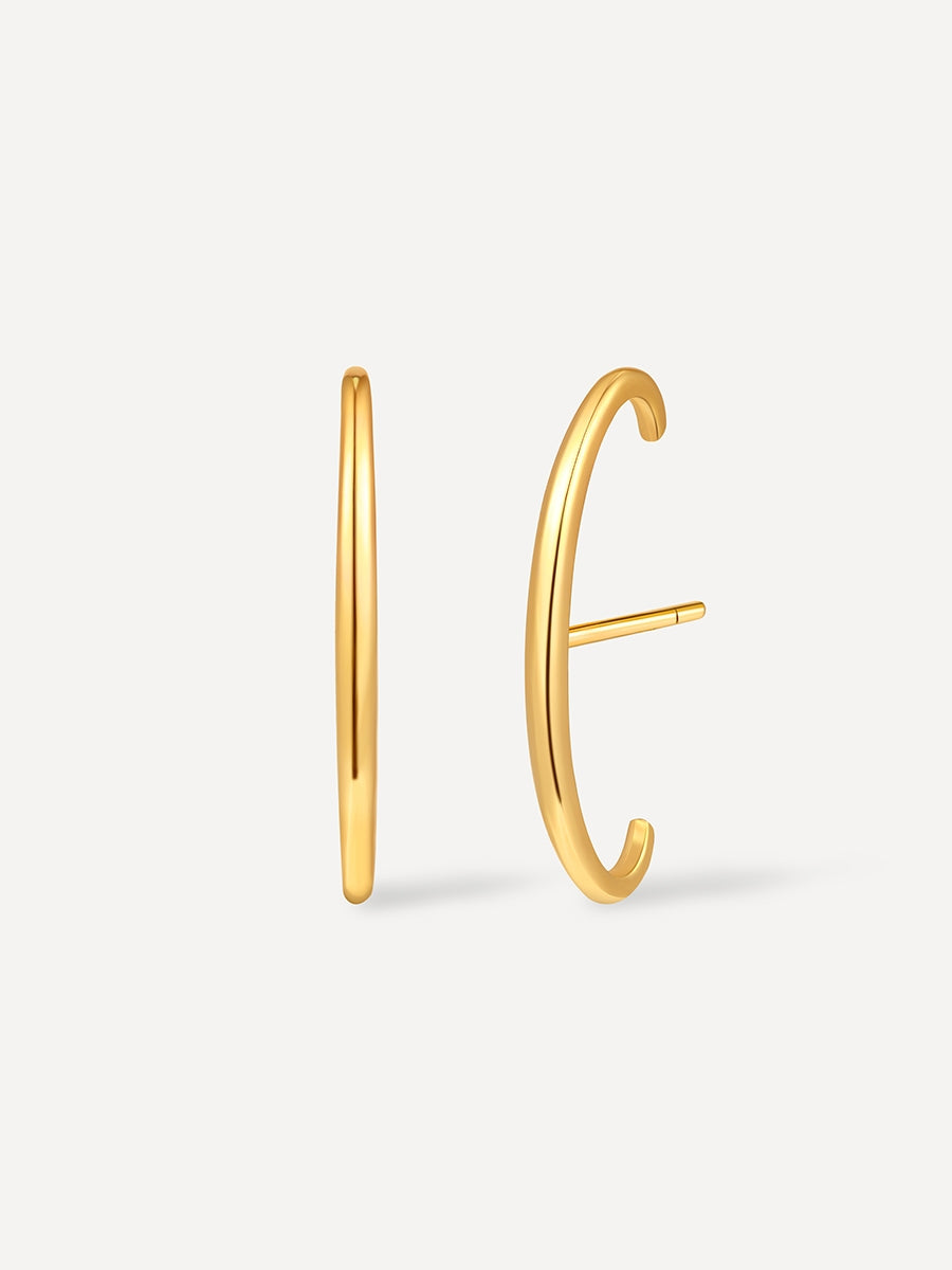 C-Shape Ohrringe Gold