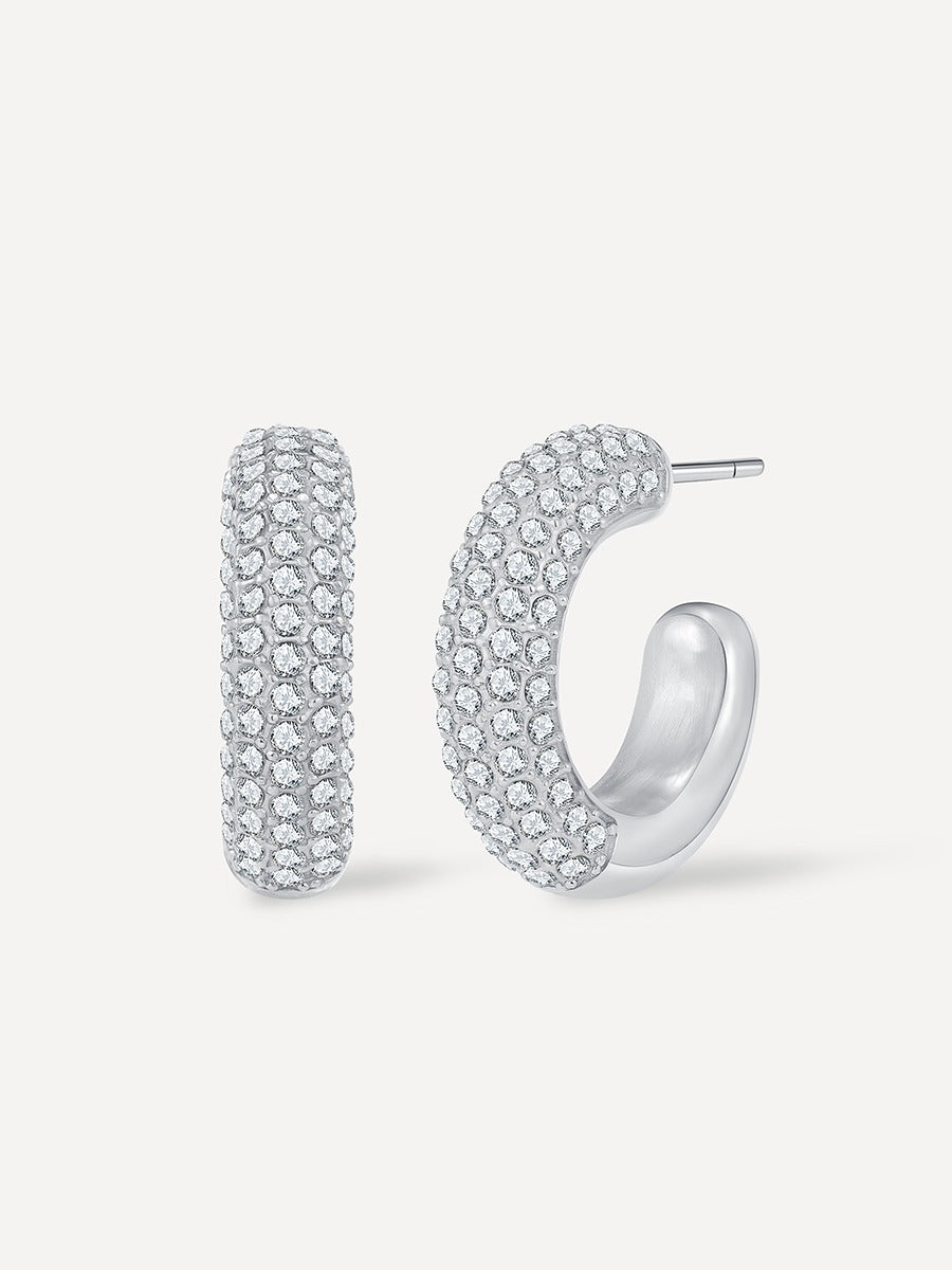 Big Starry Night Ohrringe Silber