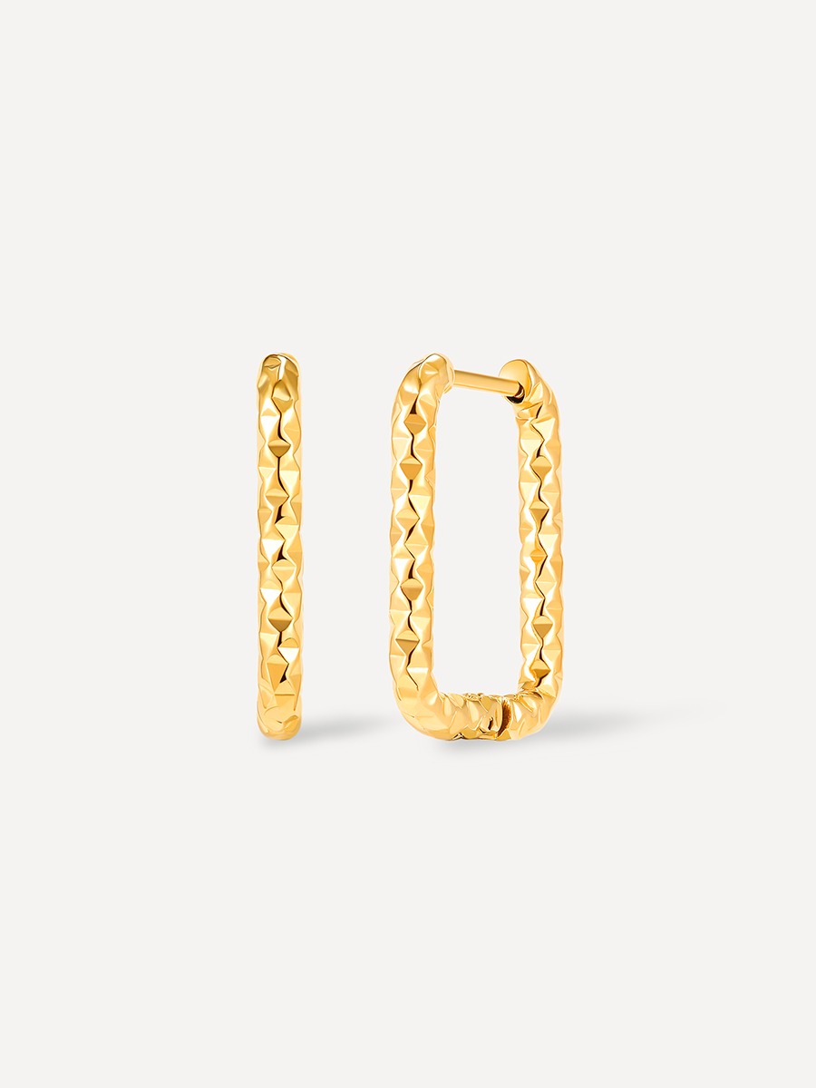 Geometric Hoop Ohrringe Gold