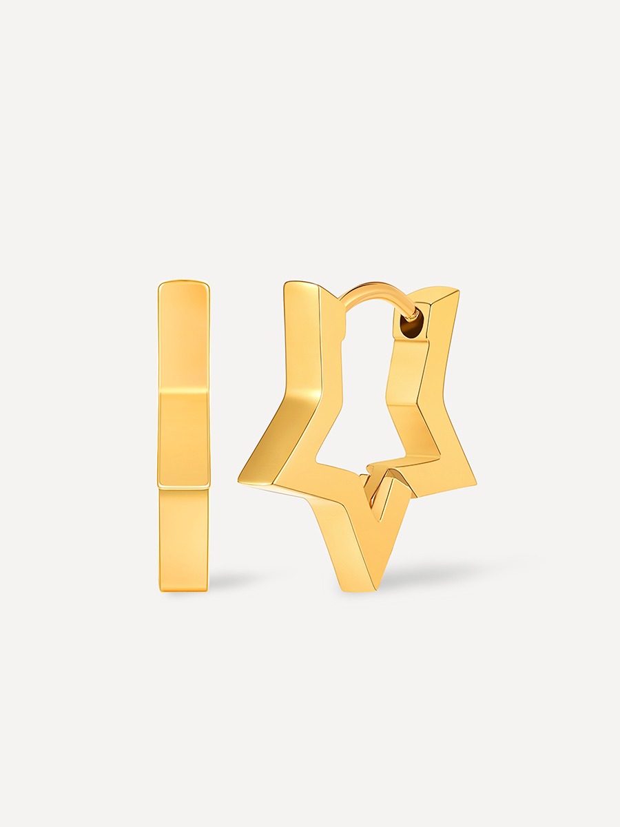 Star Huggie Ohrringe Gold