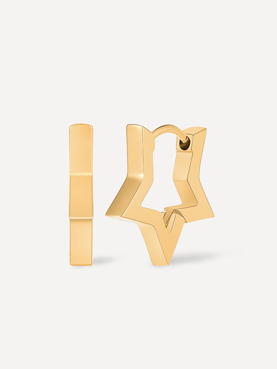 Star Huggie Earrings