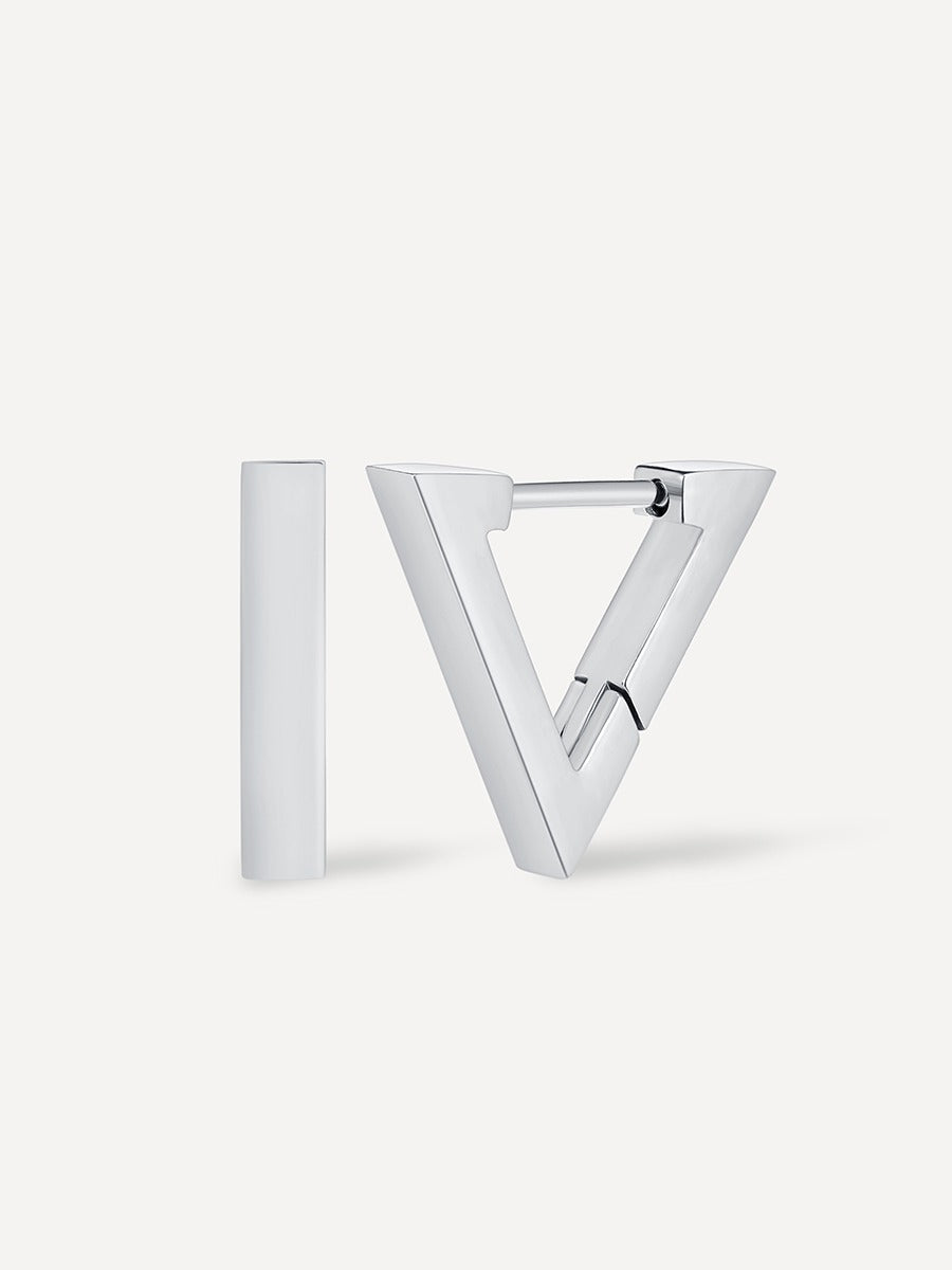 Triangle Huggie Ohrringe Silber