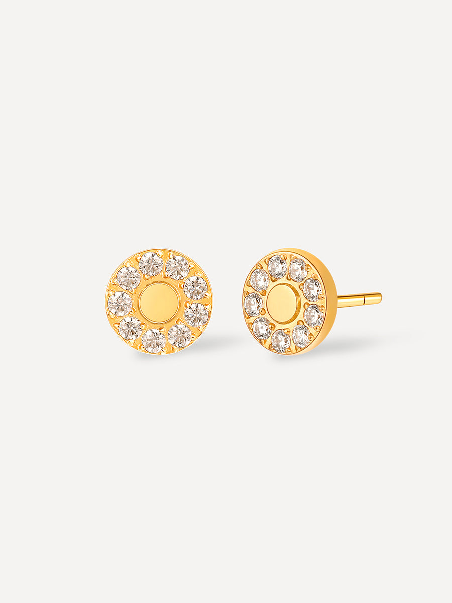 Moon Phase Full-moon Ohrringe Gold